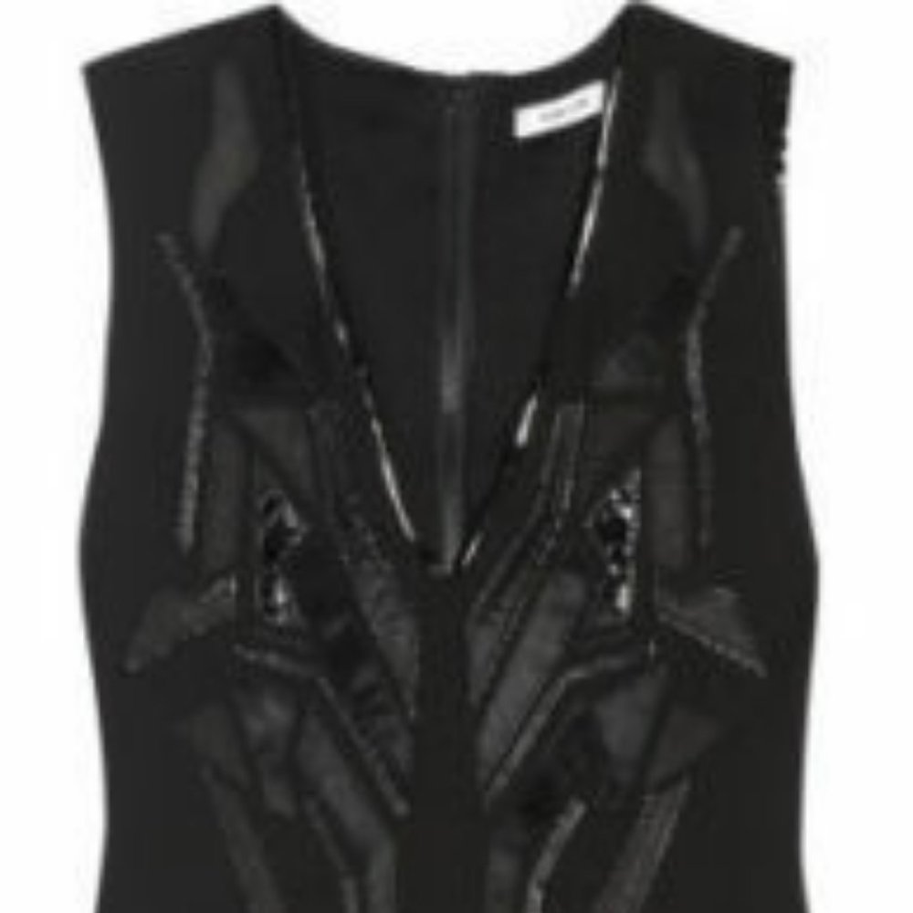 HELMUT LANG Appliqued Crepe Leather Dress - Picture 4 of 5